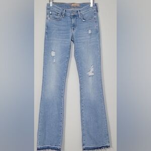 7 For All Mankind Original Bootcut Jeans Size 26 Light Wash Luxe Y2K Low Rise